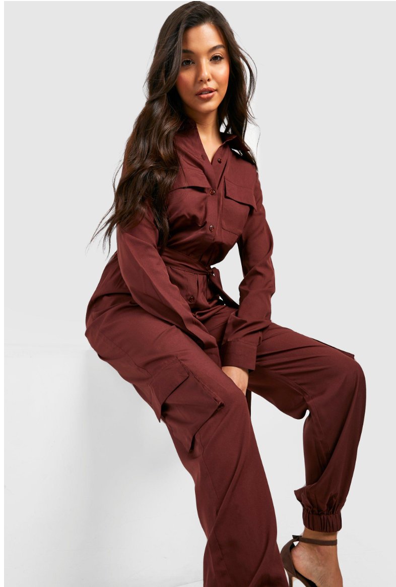 Lore Chocolate Jumpsuit - Madmoizelle Closet