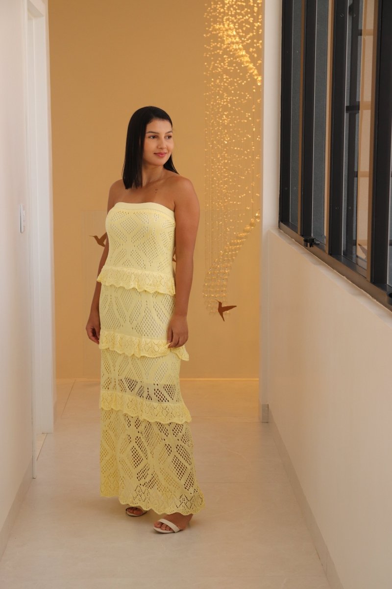 Morana Knit Yellow Dress - Madmoizelle Closet