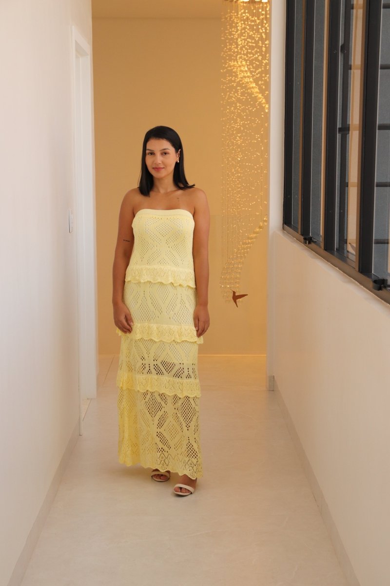 Morana Knit Yellow Dress - Madmoizelle Closet